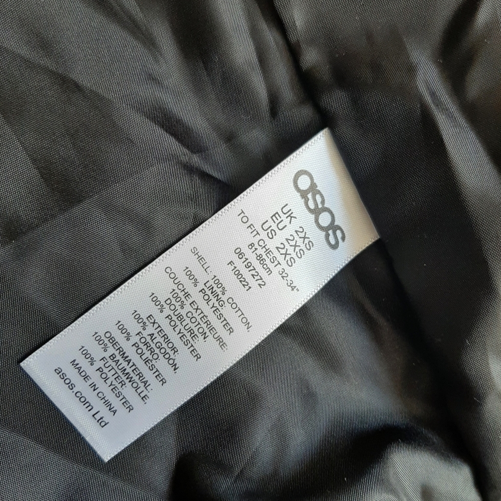 Asos  xxs black corduroy jacket - Picture 4 of 5